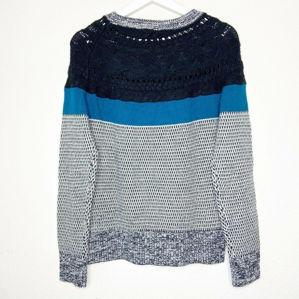 I Heart Ronson Mixed Knit Color Blocked Sweater - Picture 4 of 6